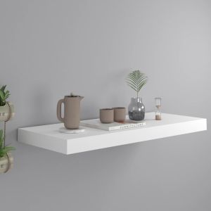 Estante flotante de pared mdf blanco 60x23,5x3,8 cm