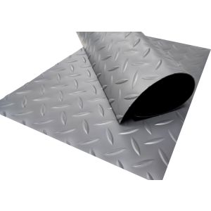 Suelo PVC| 100% PVC| estrias gris| 1mm| 140x250cm