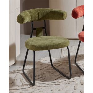 Silla kirk chenilla gruesa verde 58x58x76 cms