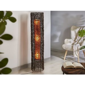 Lampara pie kyoko rattan marron 140 cms. 30dx140 cms