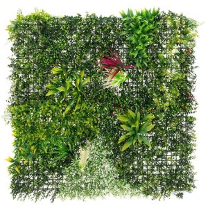 Panel artificial de exterior jardín vertical 100x100cm tropical glow