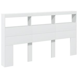 vidaXL cabecero de cama con LED blanco 180x17x102 cm
