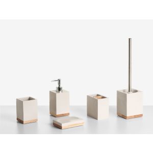 Conjunto de 5 accesorios de baño tapiche beige