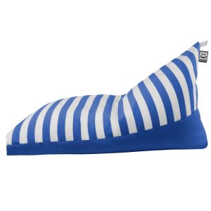 Puff pirámide toldotex azul para exterior o interior xxl