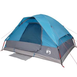 vidaXL tienda de campaña iglú para 2 personas impermeable azul