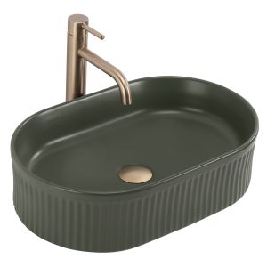 Rea lavabo sobre encimera vanda olive matt, 49x31x13 cm