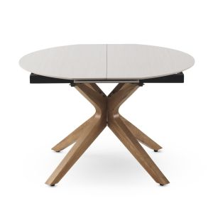 Mesa redonda extensible roble, 120/160x120x77cm