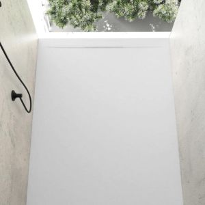 Plato de ducha resina cover blanco  90x100cm