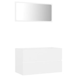 vidaXL conjunto de muebles de baño 2 piezas contrachapada blanco