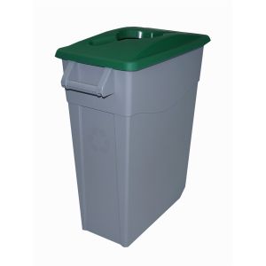 Denox - contenedor de basura denox  65,  | 65 l - tapa abierta - verde