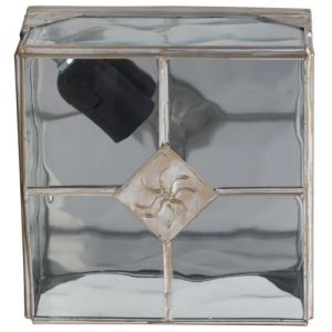 Plafón - estepa - metal dorado - cristal bruto - E27 - 11x20x20 cm