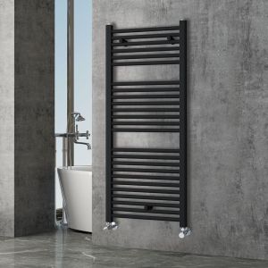 Kibath secatoallas radiador circuito calefac. De 120x50 cm negro de acero