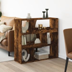 Librerías madera roble ahumado 100x33x94,5 cm