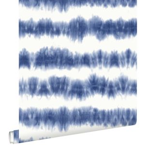 Estahome papel pintado diseño a rayas horizontales tie-dye shibori 148689