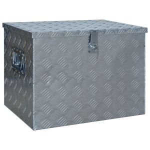 vidaXL caja de aluminio 610x430x455 mm plateada