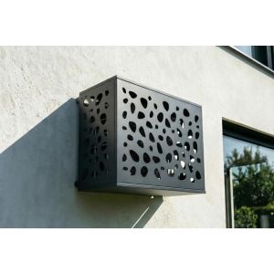 Cubierta de aire acondicionado aneto sunny de aluminio gris con panel infer