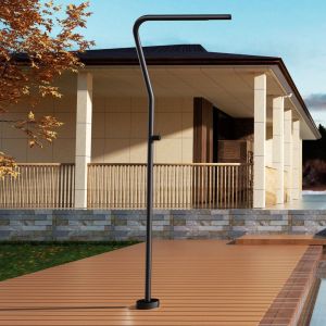 Imex - ducha piscina exterior acero s.316 negro serie nevada