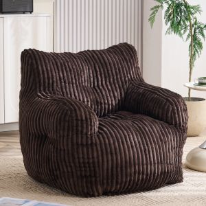 Sillón pana marrón con espuma viscoelástica