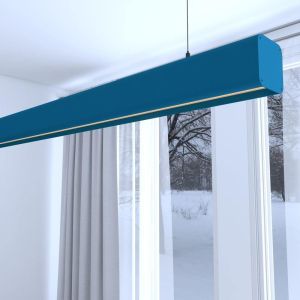 Lámpara lineal techo colgante azul 1,5 m - luz cálida 2700k