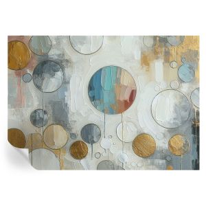Papel pintado autoadhesivo círculos geométricos 208x146 tulup