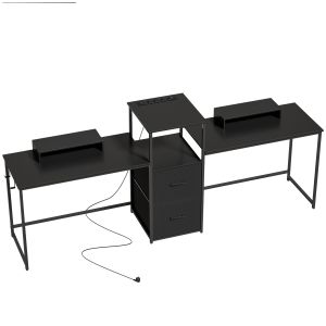 Mesa gaming 244x50x101 cm Homcom, oficina - escritorios