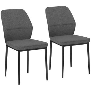 Sillas de comedor 45x57x86 cm terciopelo color gris Homcom