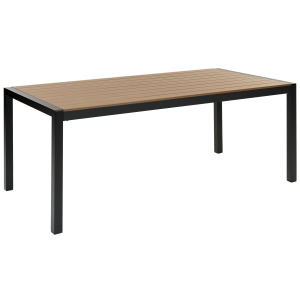 Mesa de jardín vernio 180 cm 90 cm metal marrón/negro