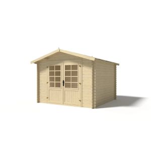 Caseta de jardín de madera 9 m2 - 3x3 m - 28 mm - dom530