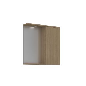 Mueble de baño con espejo <<purus 65>> - 63 x 18 x 68 cm - roble sonomo