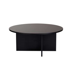Mesa de centro de madera "soleil" - 90 x 90 x 40 cm - madera negra