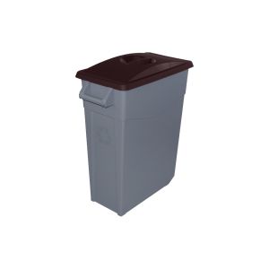 Denox - contenedor de basura denox  65,  | 65 l - tapa cerrada - marrón