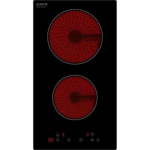Placa de cocción vitrocérmica oceanic - 2 fuegos - 2900w - controles táctil