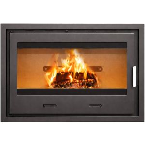 Insertable de leña eire 80 para chimenea cassette de obra de 12 kw