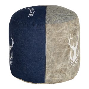 Asiento redondo lienzo taburete jacksonville ø35x43cm