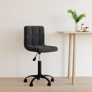 vidaXL silla de oficina giratoria de terciopelo negro
