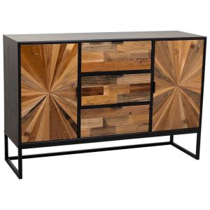 Aparador de madera marrón 120x38x78h cm