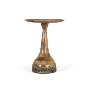 Mesa auxiliar de madera de mango en color natural 46 cm