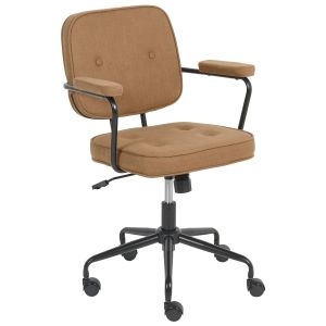 Silla de escritorio giratoria pawnee tela marrón claro