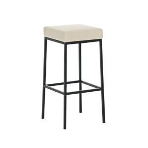 Taburete de bar clásico - pu negro - 1 ud - 85 cm