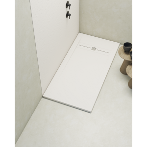Plato de ducha poalgi - 90x120 cm - blanco - serie gneis - extraplano
