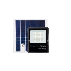 Proyector LED solar 200w 192 LEDs blanco frío 6000k con mando a distancia