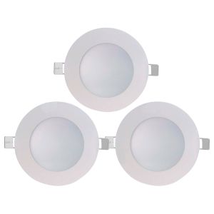 Pack 3 downlight LED ultraslim empotrable redondo 8w 600lm ø10,5cm