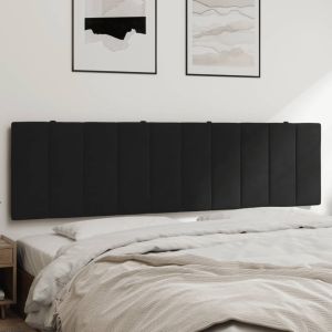 Cabecero de cama acolchado terciopelo negro 180 cm eso3945