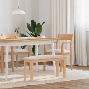 Banco 90 cm madera maciza caucho oif946544