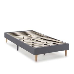 Base tapizada aura 90x190 cm  gris oscuro