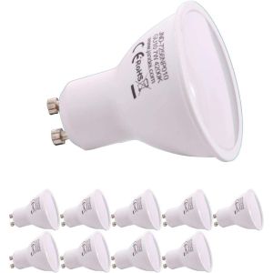 10x bombillas LED gu10 7w, 650 lm, luz blanca neutra 4200k