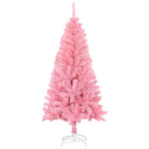 Árbol de navidad artificial con soporte PVC rosa 120 cm es2260