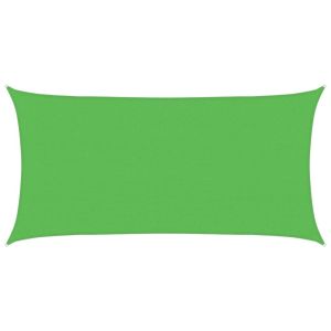 vidaXL toldo de vela rectangular hdpe verde claro 2,5x5 m