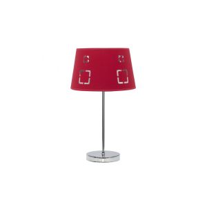 Plateau - fab 122171007 - metal y textil - rojo - e14 - interior