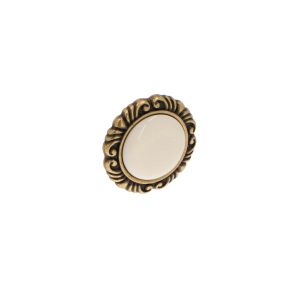 Pomo para muebles en zamac y porcelana diám 41mm antiguo lote de 25